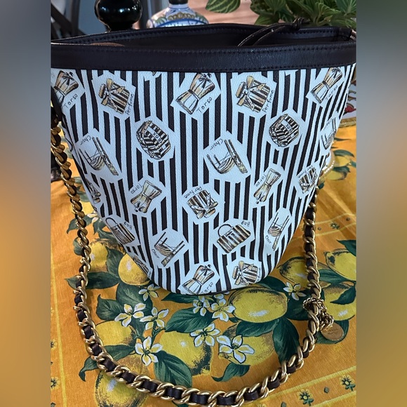 henri bendel Handbags - VINTAGE RARE Henri Bendel Leather Bucket Bag Centennial Stripes Please Read